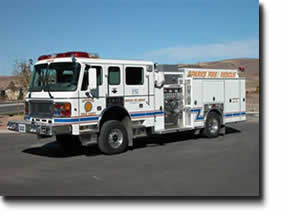 A digital image of Sparks, Nevada's all-wheel drive pumper.  This is an American La France.